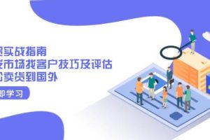 （13987期）外贸实战指南：开发市场找客户技巧及评估，轻松卖货到国外